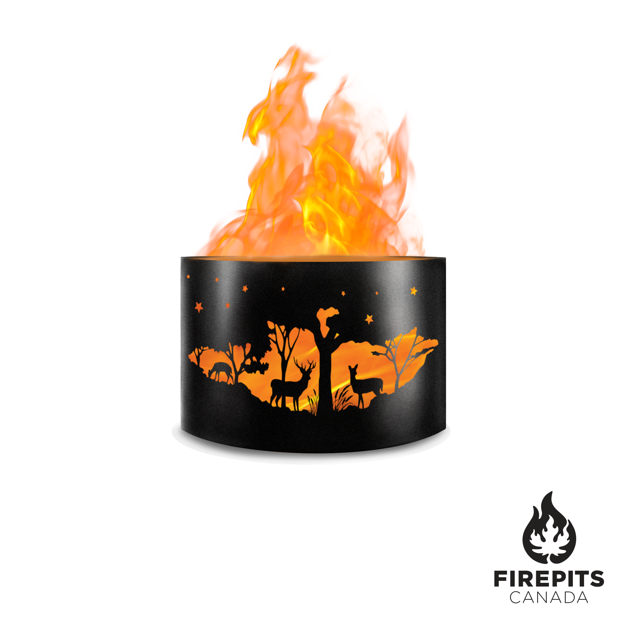 Country Deer Firepit Personalized with Your Text